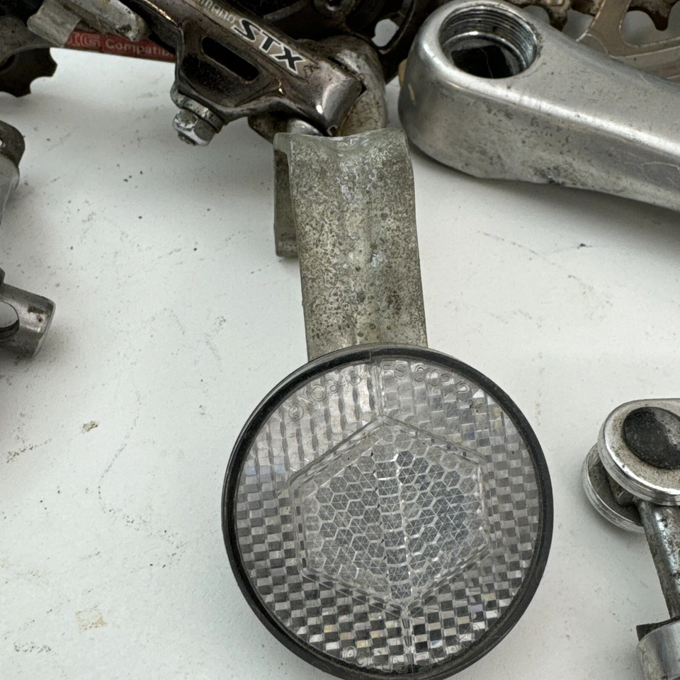 Vintage Shimano Road Bike PARTS LOT STX IG Crank Derailleurs Alivio Brakes L01 - Image 3 of 4