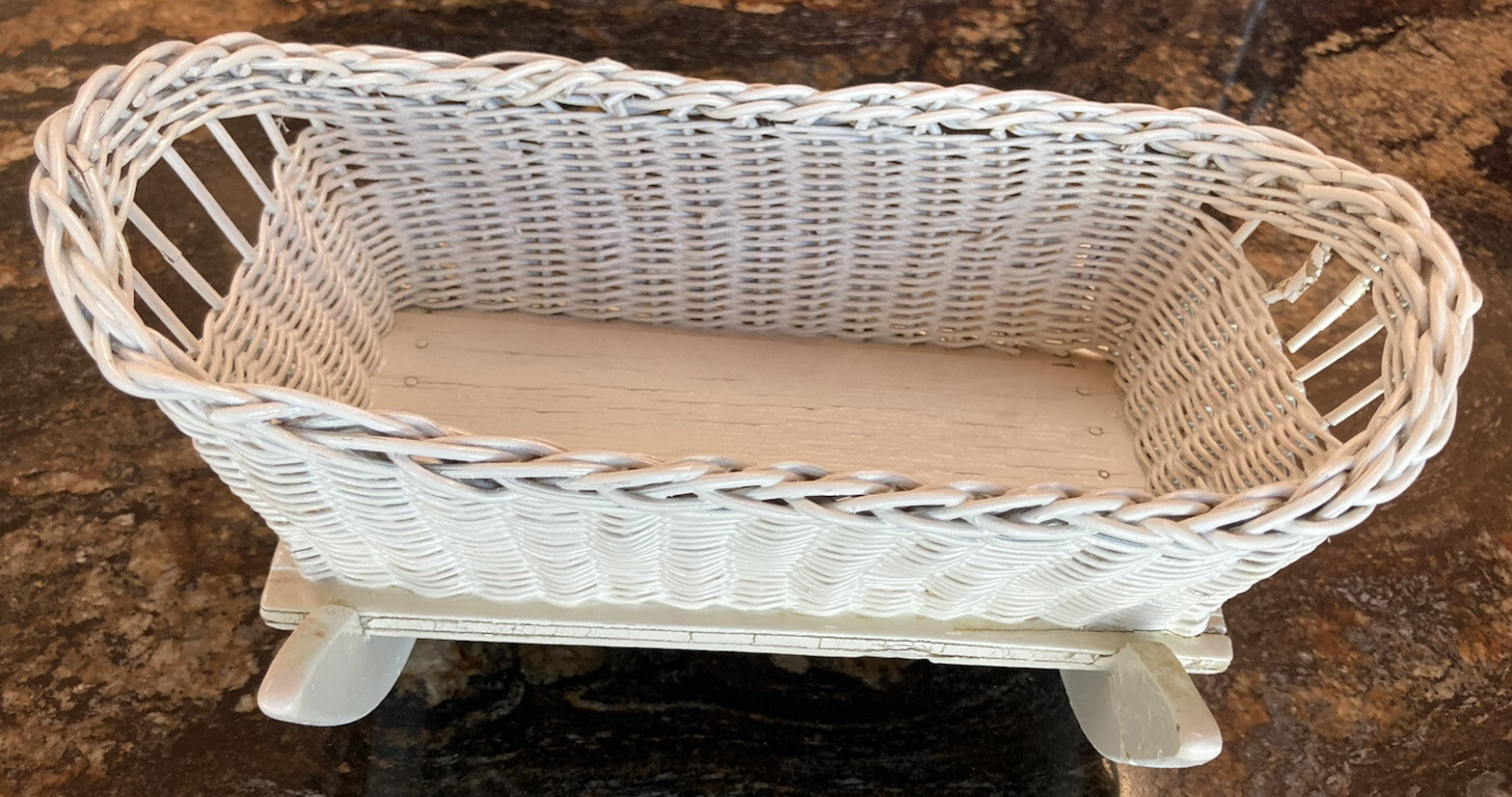 1920’s Wicker Baby Doll Cradle for 8” Doll eBay