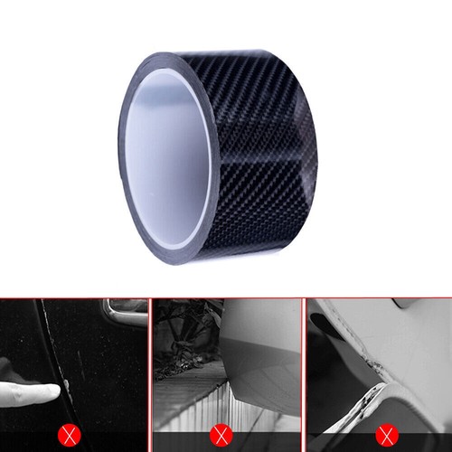 Carbon Fiber Car Door Sill Protector Scuff Plate Vinyl Sticker Trim Accessories - Foto 7 di 14