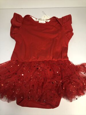 Designer Kidz my first Tutu sz1 red sequin xmas 