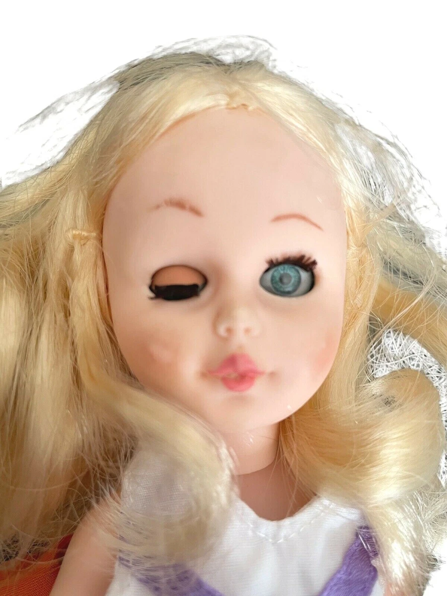 Vtg Creepy Cheerleader Blonde Girl Doll Oddities Halloween Scary