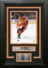 Gritty Skating Down the Ice Flyers 8x10 Framed Mascot Photo Engraved Autograph