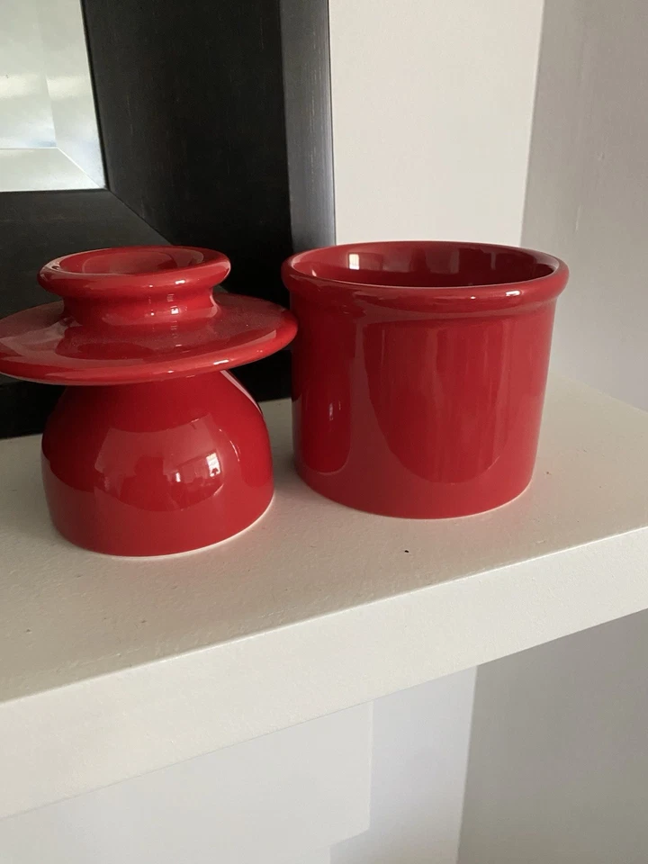 BUTTER BELL CROCK Red L. Tremain 2016 UNUSED - Image 3 of 4