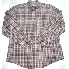Southern Tide Shirt Men's Size M Brown Plaid Classic Fit Long Sleeve Button Logo
