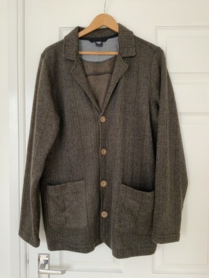 Cotton Traders braune Jacke im Fischgrätmuster-Stil Größe L - NEU