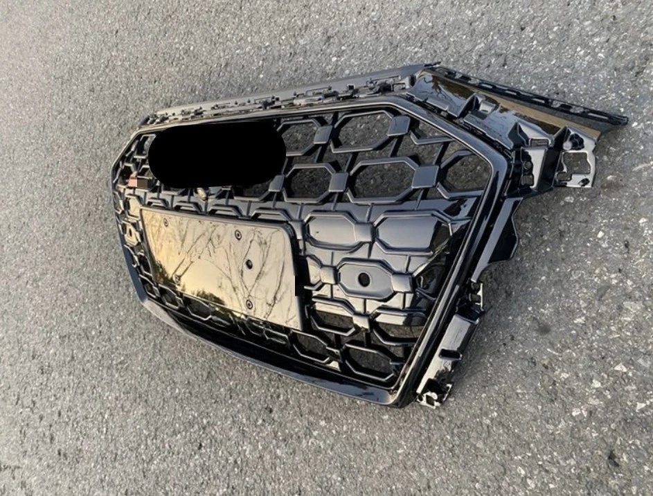 Parrilla delantera de malla de panal negra para Audi A3 S3 RS3 2021-- 2022 Foto 3 de 4