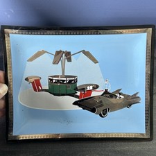 Sinclair Bennett Glass Tray 1964 NY Worlds Fair Car Gas Fuel Pump Atomic READ