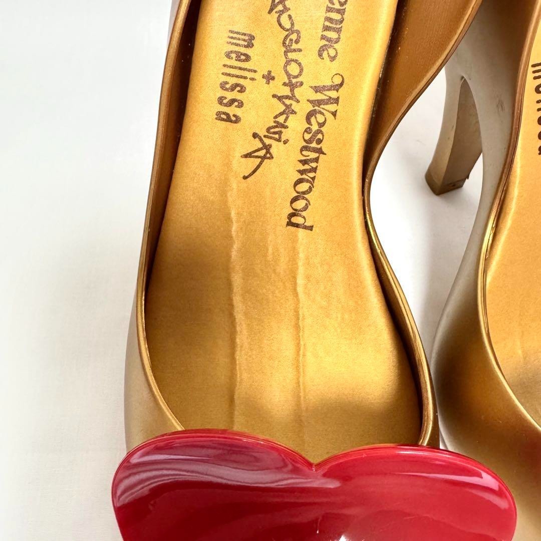 Vivienne Westwood X Melissa Anglomania Heart Accent Peep Toe Pump