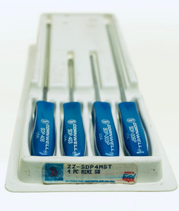 Cornwell Tools ZZ-SDP4MST 4-Pc Mini Elite Pro Screwdriver Set - Tray Included