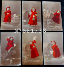 N°821/38  Lot de 6  Cartes Postales Anciennes  Fantaisies  Chaperon Rouge  VIN