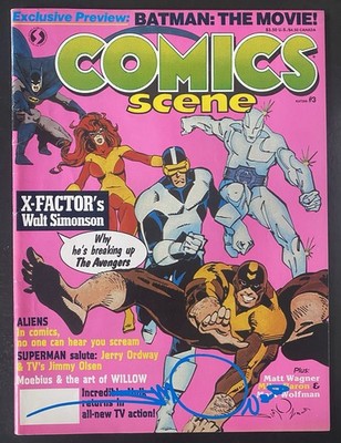 Comics Scene #3  SIGNED By Walt Simonson  (x-Factor 1988)