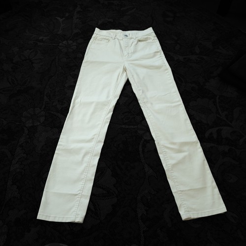 Massimo Dutti Women's Ecru Straight-Leg High-Rise Jeans Size 4 EUC/GUC