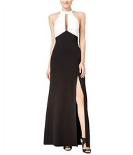 Sequin Hearts Womens Colorblocked A-line Dress, Black, Juniors, 1