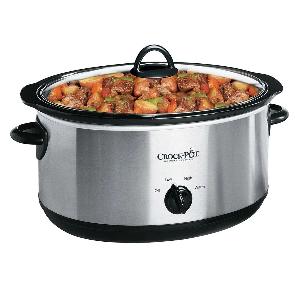 Crock-Pot 7qt Manual Slow Cooker Stainless Steel: Original Slow Cooker, Removabl
Opens in a new wind