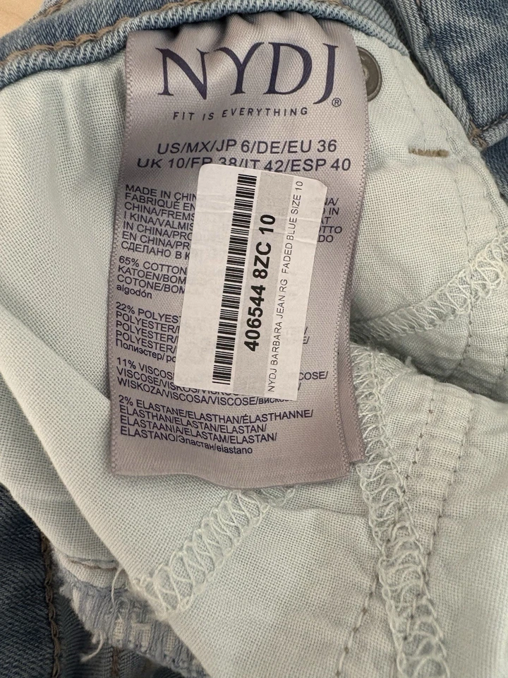 NYDJ  BARBARA BOOTCUT JEANS LIGHT BLUE SIZE 6 UK 10 RRP £139 BNWOT - Image 3 of 4