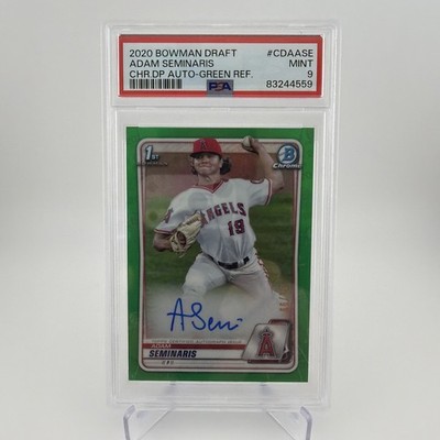 2020 Bowman Chrome Adam Seminaris Green Refractor Auto 91/99 PSA 9 Mint
