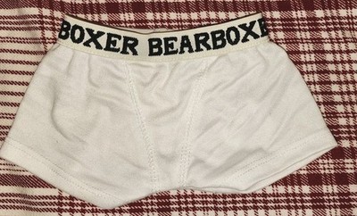 Build A Bear White Boxers Shorts Teddy Underbear Underwear 