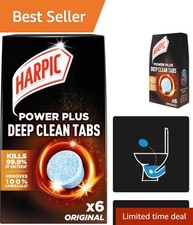 Power Plus Scent Toilet Cleaning Tabs - 6 Count for Total Hygiene