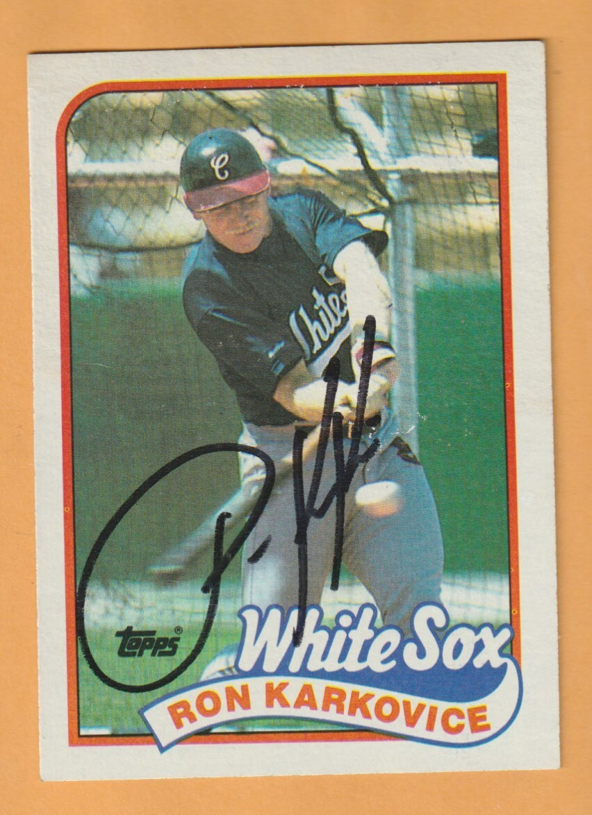 Ron Karkovice Chicago White Sox AUTO Signed 1989 Topps Orlando Florida