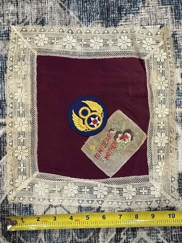 WW2 WWII Military US Army Air Force USAAF 8th Air Force Sweetheart Handkerchief