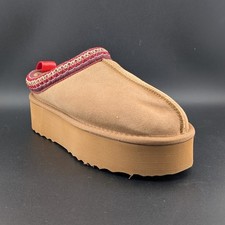 Women's Size 5 Slippers-Fawn Platform Mini Boots Short Shoe Fur Fleece Lined NEW
