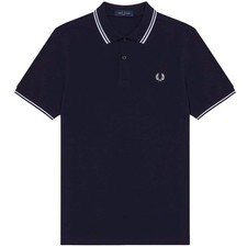 Fred Perry M3600 Twin Tipped Polo Shirt - Navy/White