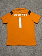 Red Bull Racing Verstappen 1 Polo Shirt Men's Size Large Orange Performance