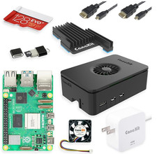 CanaKit Raspberry Pi 5 Starter Kit PRO - Turbine Black 128GB Edition  8GB RAM 