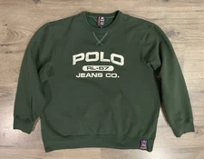 Mens Polo Ralph Lauren Embroidered Sweatshirt RL-67 Polo Jeans Co Green XL