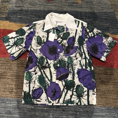 NWT WALES BONNER Highlife Poplin Bowling Shirt IT48 Large Button Down Floral