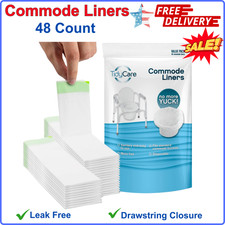 Disposable Bedside Commode Liners for Adult, Portable Toilet Chair Seat Bucket