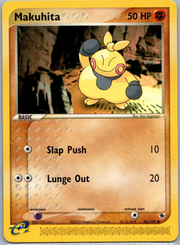 Pokemon Makuhita Ruby and Sapphire 56/109 Light Play LP+ or Better - Picture 1 of 2