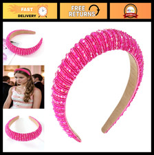 Sparkly Rhinestone Headband for Women  Girls - Thick Padded Bling Hair Accessor