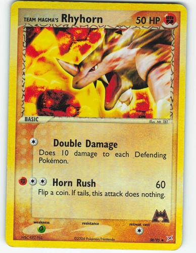 Team Magma's Rhyhorn - Reverse Holo - 38/95 Team Magma vs Team Aqua