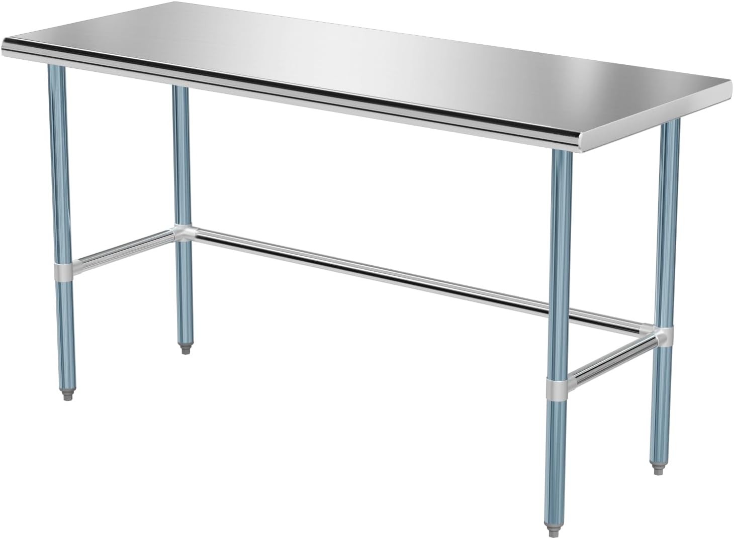 60" x 24" Prep & Work Table Open Base Stainless Steel Work Table for Restaurant