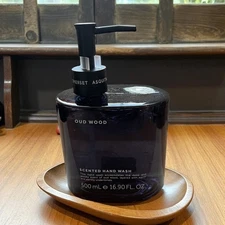 Asquith & Somerset Oud Wood Scented Hand Wash 16.9 oz | Luxury Glass Bottle