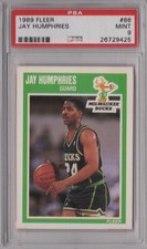 Jay Humphries 1989 Fleer PSA 9 Mint Graded Card Milwaukee Bucks #86