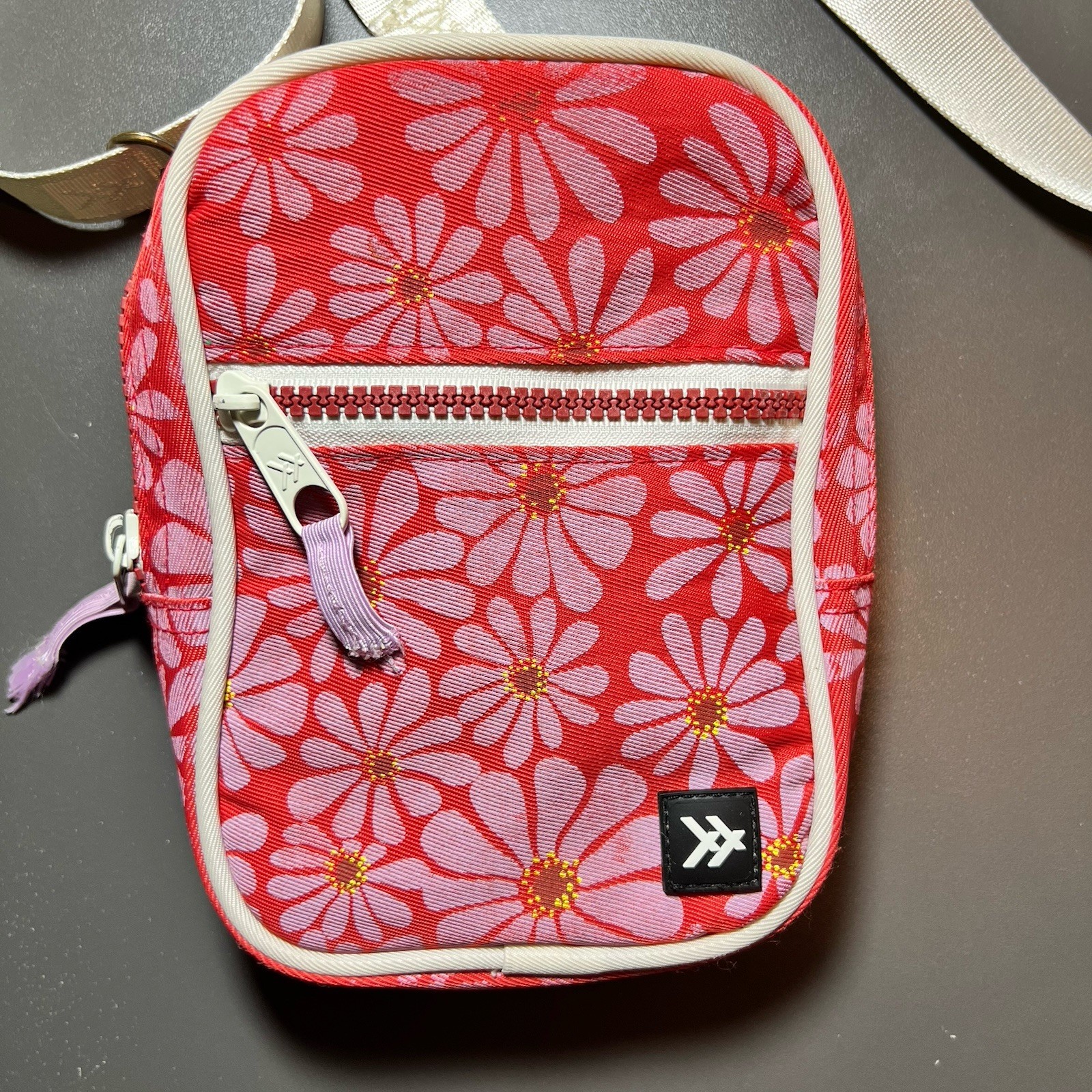 Thread Wallets Crossbody Bag Adjustable Red And P… - image 2