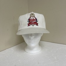 Vintage Minnesota Twins MLB 1987 World Series Snapback Hat Flawed See Photos