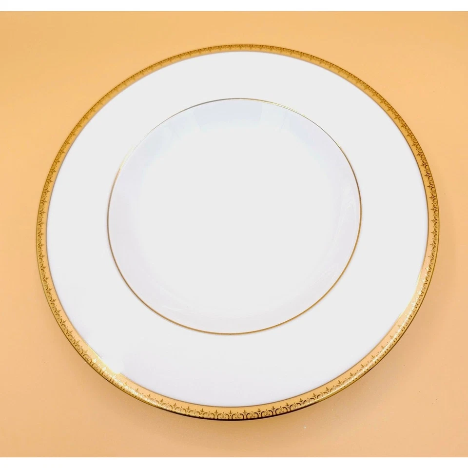 Набор из 4 золотых 9,6-дюймовых белых фарфоровых суповых чаш Charter Club Soup Bowls Grand Buffet - Изображение 3 из 4