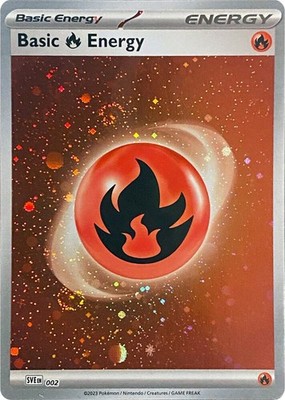 Basic Fire Energy (Cosmos Holo) Common SVE: Scarlet & Violet Energies 002 NM