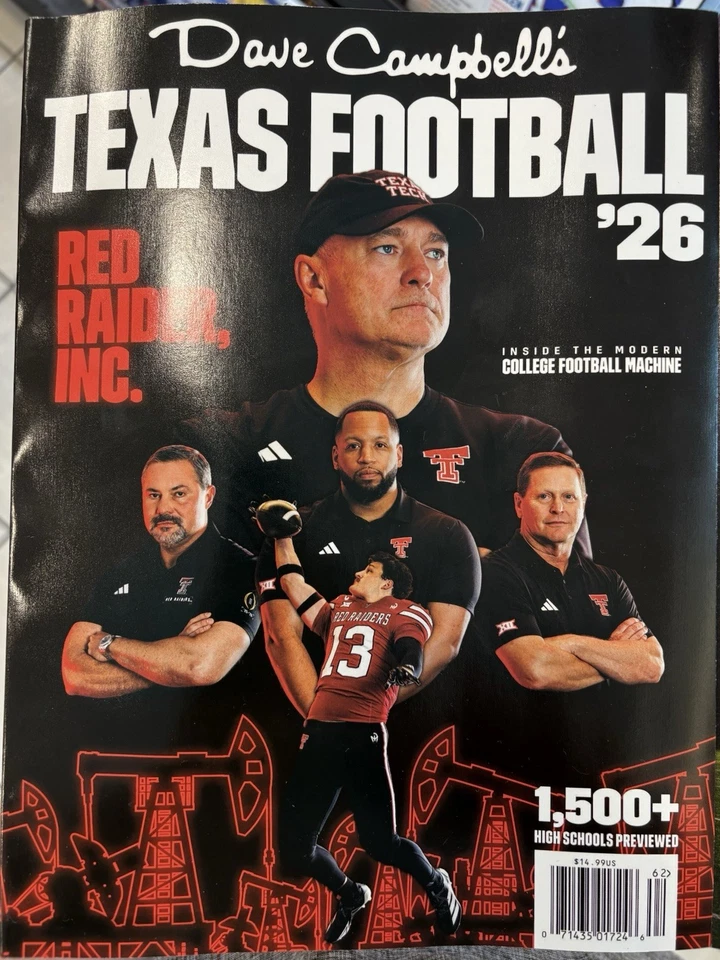 Dave Campbell's Texas Football 2026 Preview Magazine Brand New Texas Tech - Image 2 of 2