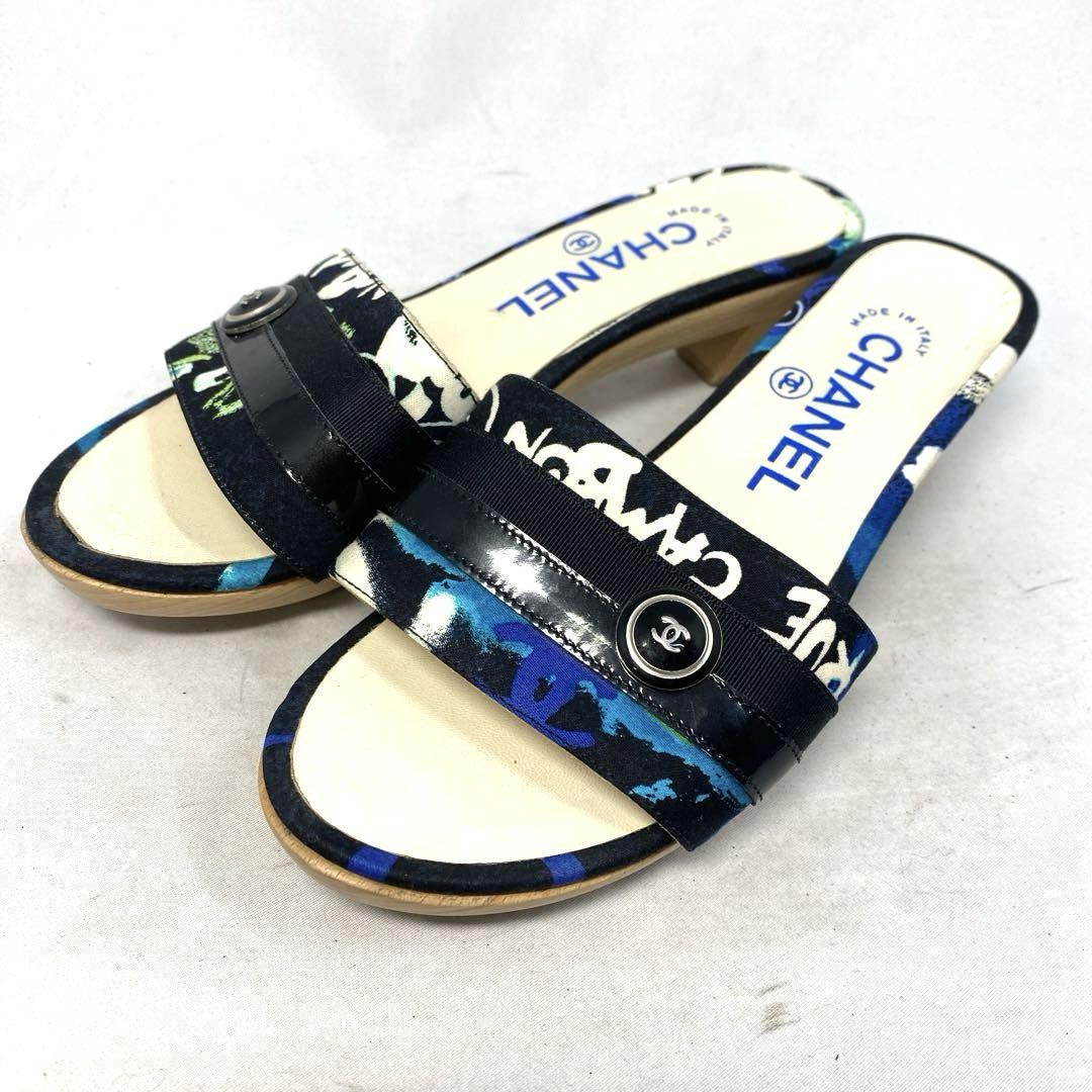 Chanel Mules Sandals Multicolor With Coco Mark Size 34 US About4 For Women thumbnail 9