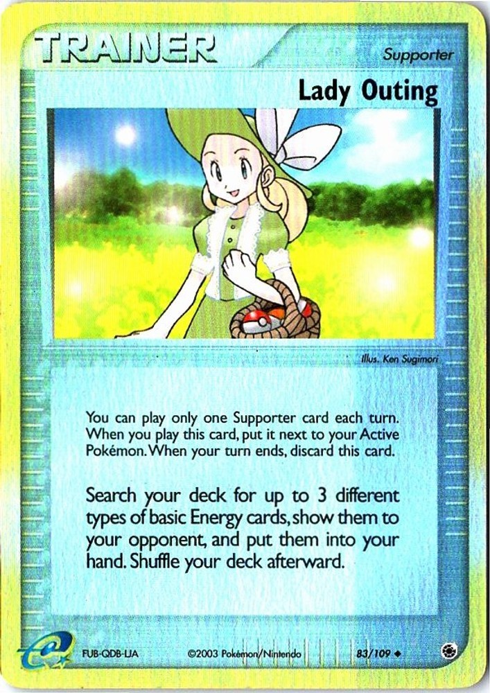 Lady Outing 83/109 EX Ruby and Sapphire Reverse HolofoilMP