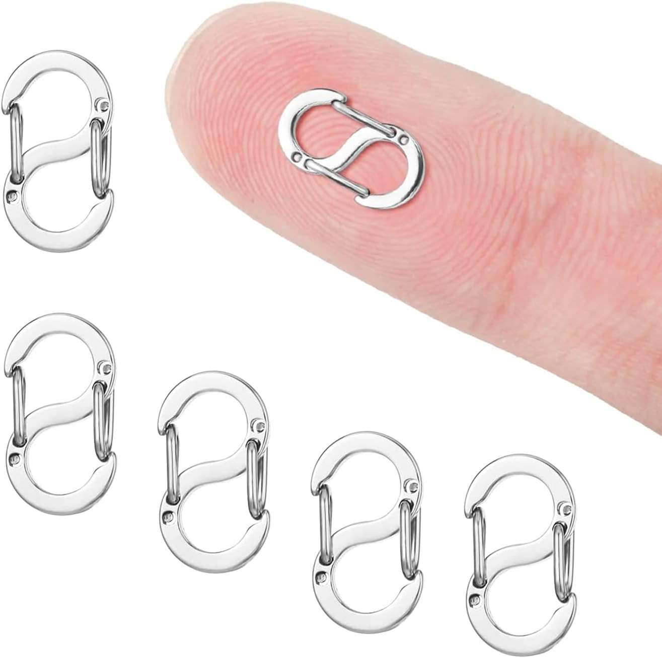 5 Pcs Necklace Shortener Clasps, Double Opening Bracelet Clips, Chain Shortener