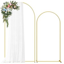 Metal Arch Backdrop Stand, 7.2FT 6FT Wedding Arch Frame, Balloon Arch Backdro...
