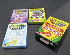 Crayola Crayons Bundle 24 Count  3x 8ct Glitter Neon Pastel Multicolor