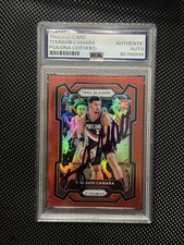 2023-24 Panini Prizm Toumani Camara Red Prizm Rookie /299 PSA Auto #164