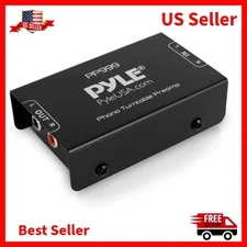 Pyle Phono Turntable Preamp Mini Stereo Audio Phonograph Pre-Amplifier