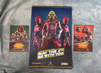 Star Wars Day May The 4TH Be With You Promo Poster Meta Quest 2 Postcards Lot